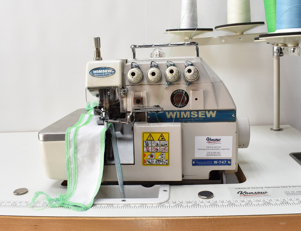 Buy Wimsew W 747 3/4 thread overlocker industrial sewing machine in UK online price at Konsew